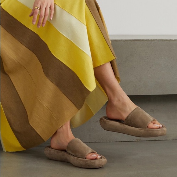 Christian Louboutin Holysummer Tan Suede Platform Sandals Size 42 EU / 12 US NIB - Picture 10 of 11